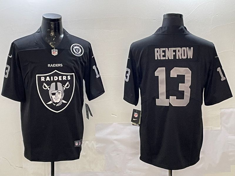 Men Oakland Raiders #13 Renfrow Black Nike Team Logo 2025 NFL Jersey style 2